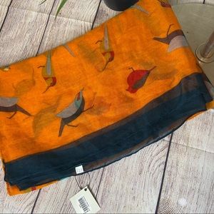 Wrapables Soft Viscose Bird Print Scarf Wrap